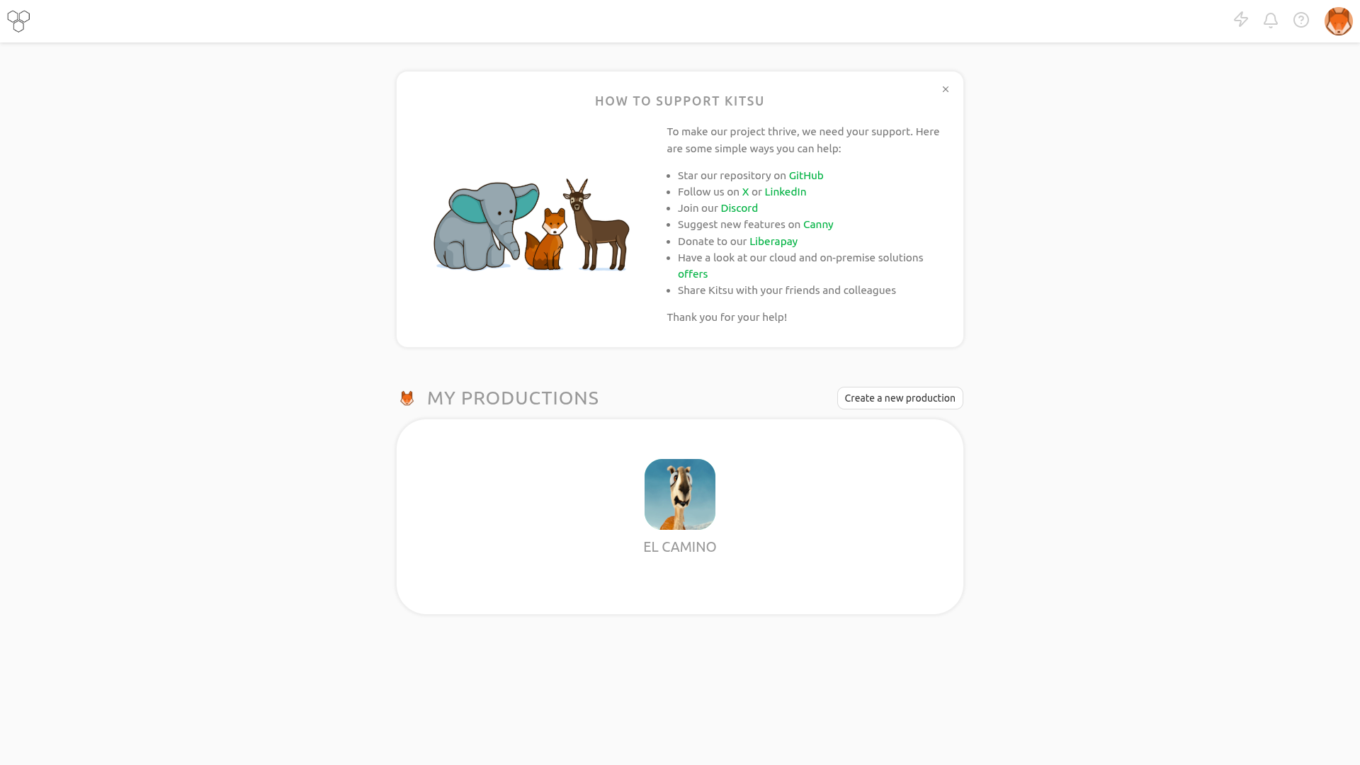 Create a production