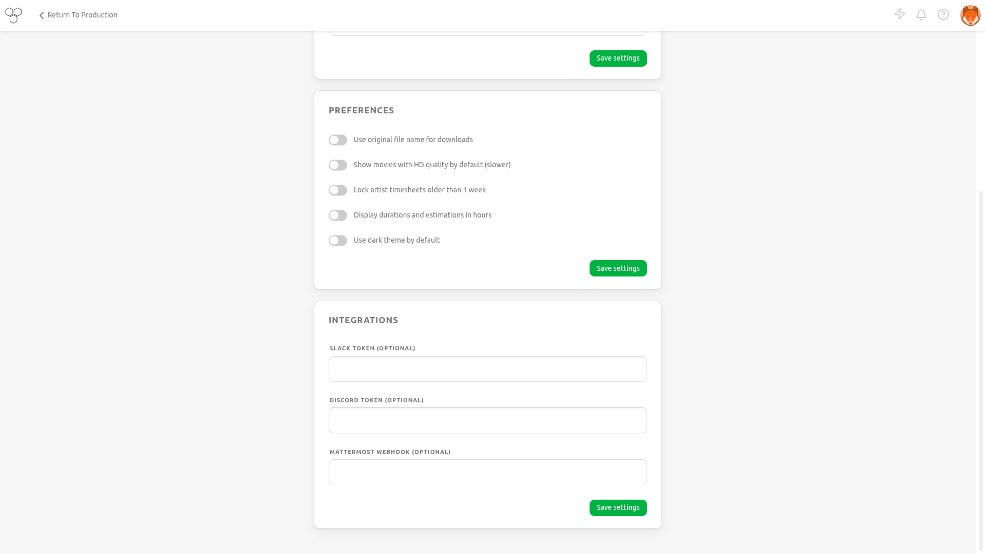 Kitsu chat integrations