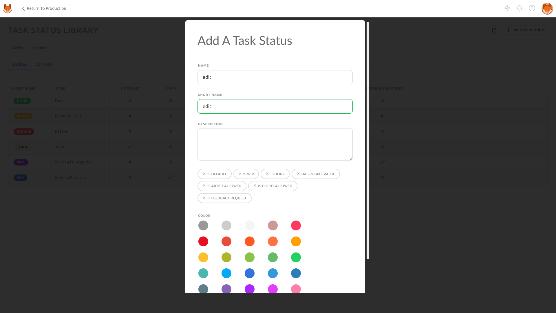 Add Status
