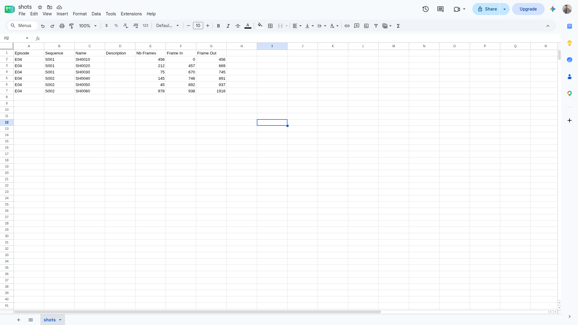 Import copy data