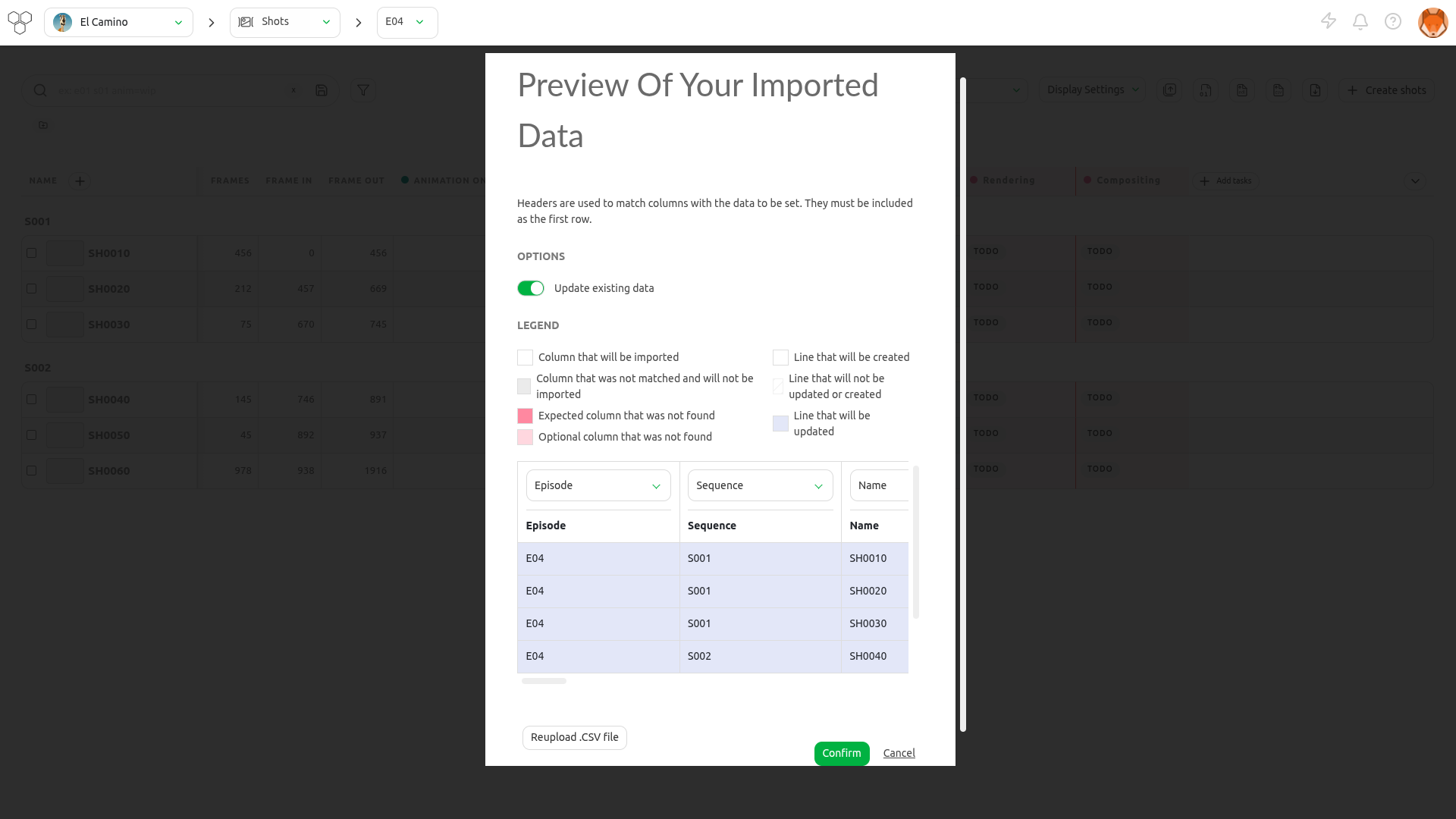 Import data copy paste data