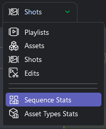 Client dropdown menu sequence stat