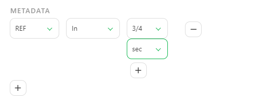 Filter build Metadata