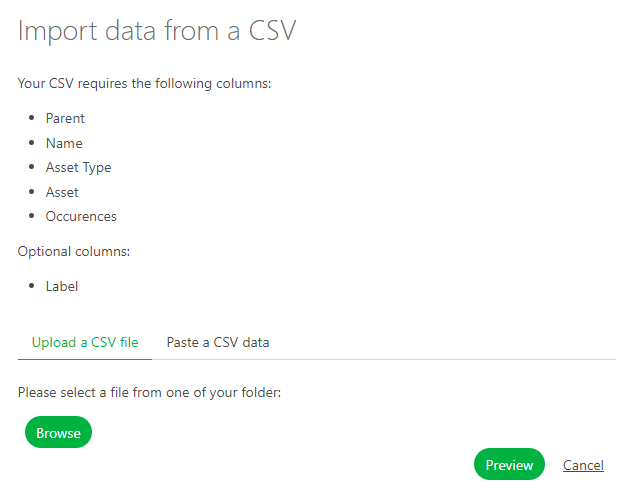 Breakdown import csv file