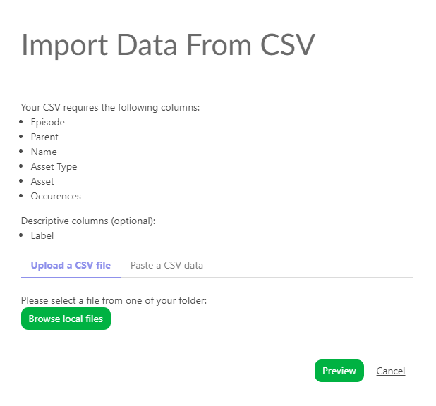 Breakdown import csv file