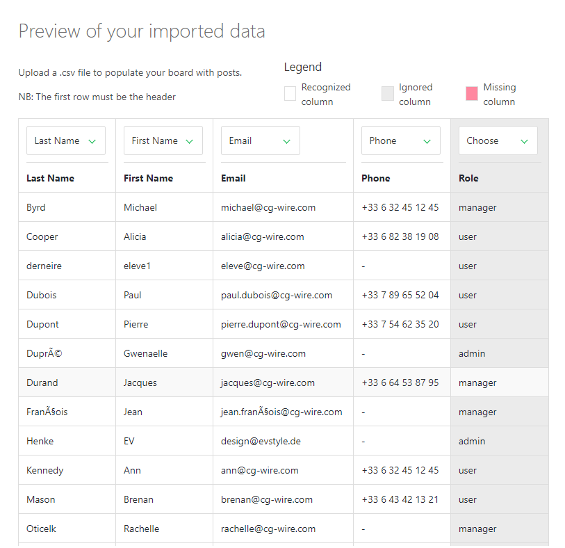 Import data copy paste data