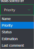 Task sorting and filtering