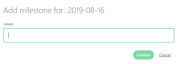 Production Schedule name of a milestone