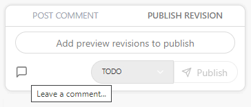 Add a comment to a Publish