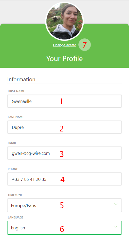 User detail